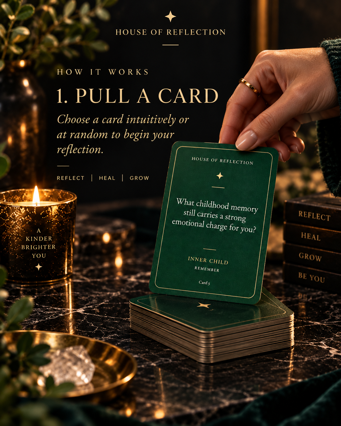 Pull a card — choose one card intuitively or at random to begin your reflection